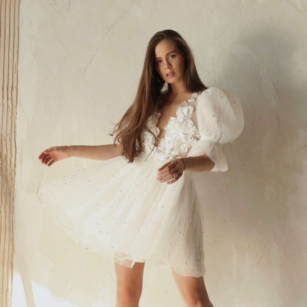 Bridal Short Puff Dress